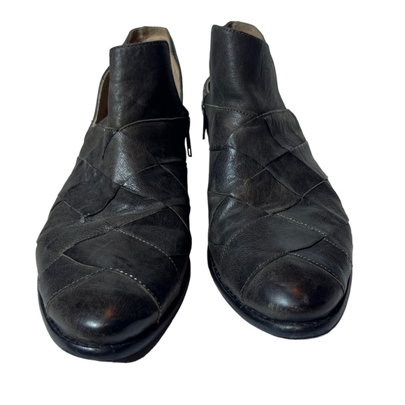 Seychelles Brown Woven Leather Ankle Bootie, Size 9 - Picture 2 of 13